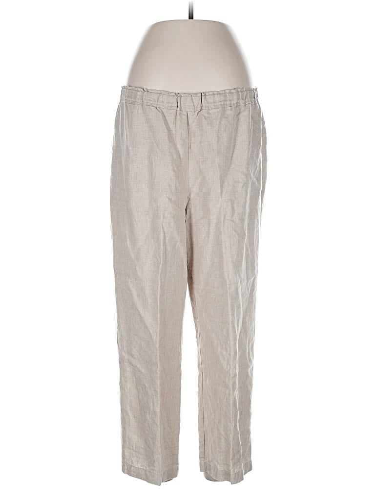 Pre-owned Eileen Fisher Linen Pants In Silver