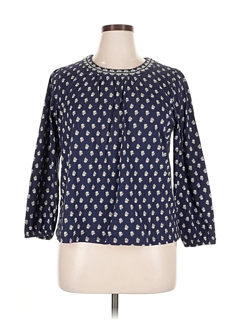 Pre-owned Old Navy 3/4 Sleeve Blouse In Blue