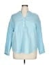 Shein Curve 100% Polyester Blue Long Sleeve Blouse Size 1X - photo 1