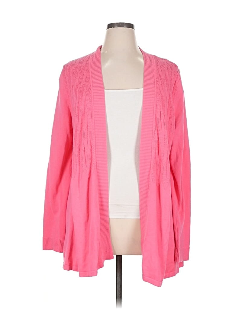 Pre-owned Isaac Mizrahi Live Cardigan Sweater In Pink