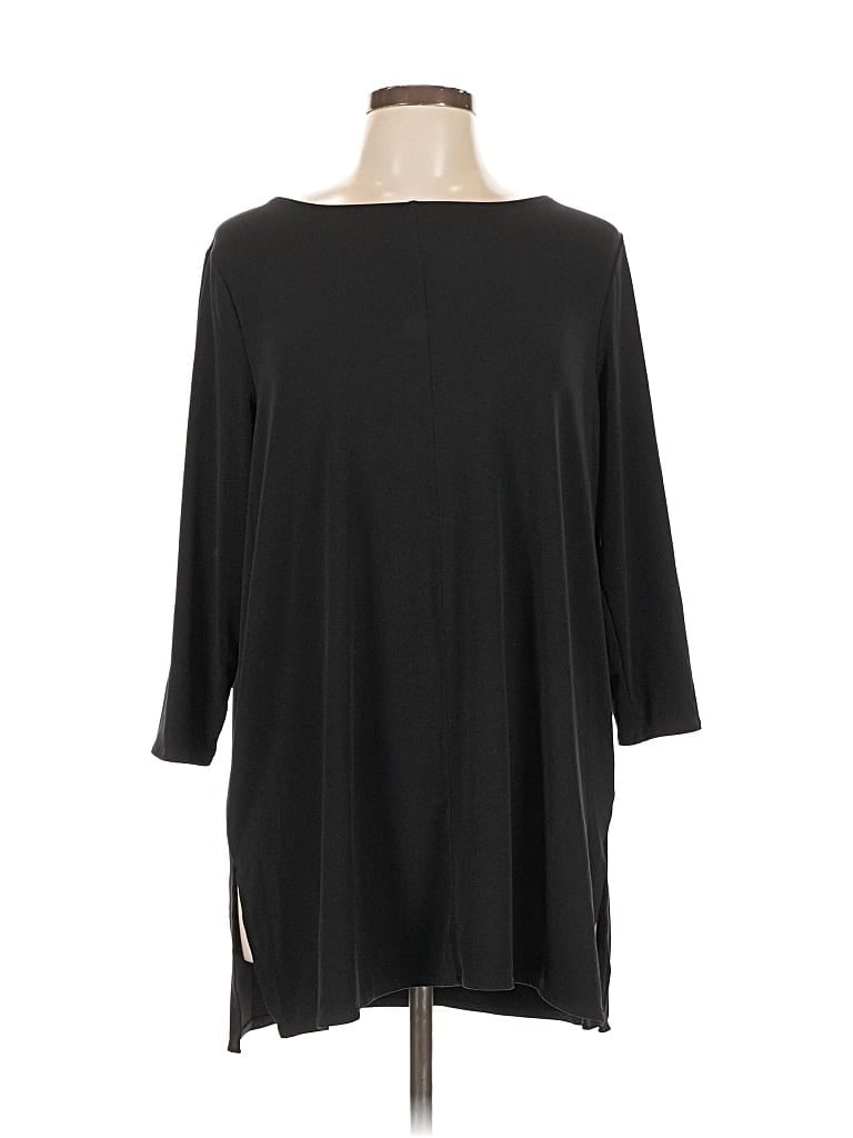 Pre-owned Alfani 3/4 Sleeve T-shirt In Black