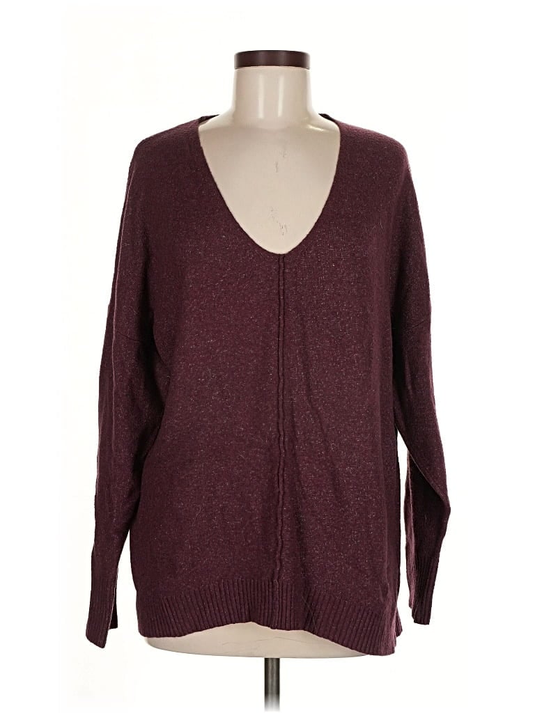 Pre-owned Express Cardigan Sweater In Burgundy