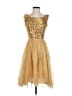 Red Light Gold Cocktail Dress Size 2 - photo 1