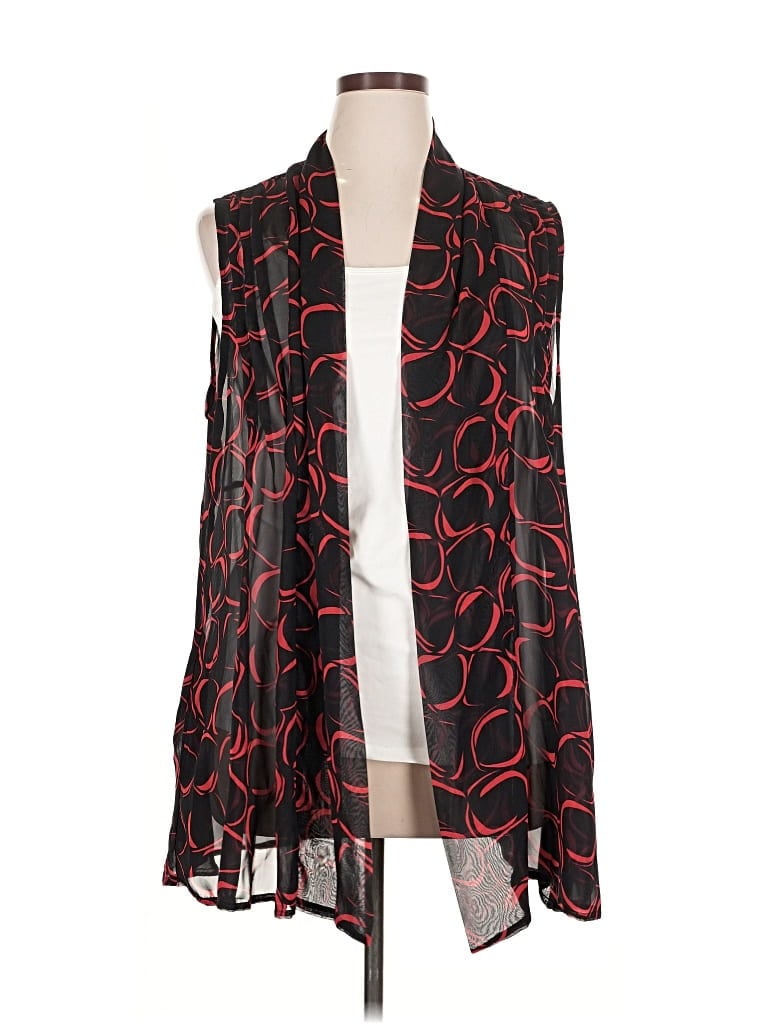 Pre-owned Susan Graver Kimono In Black