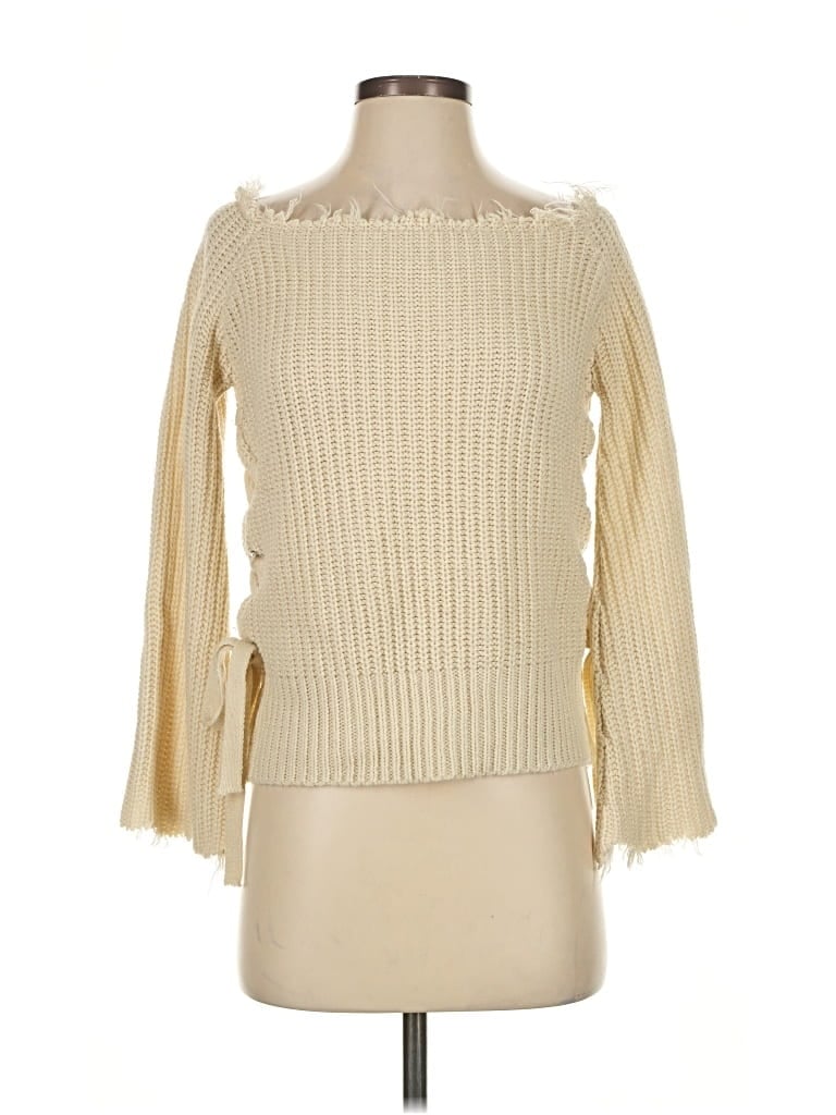 Pre-owned Hot & Delicious Pullover Sweater In White