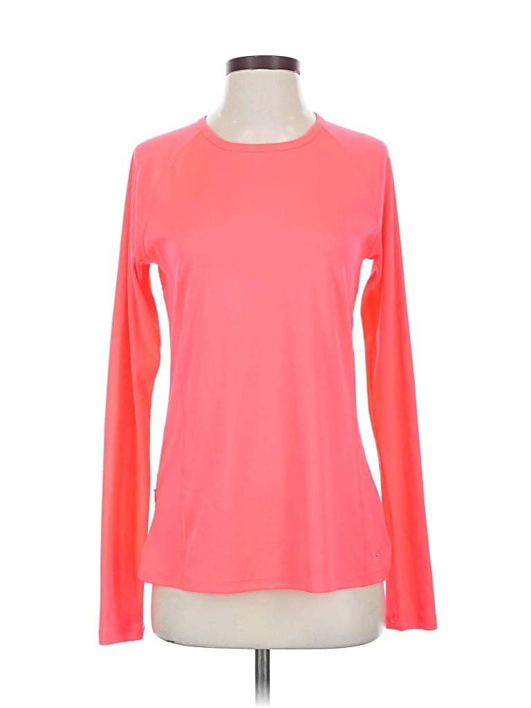 Pre-owned C9 By Champion Long Sleeve Top Orange Crew Neck Tops