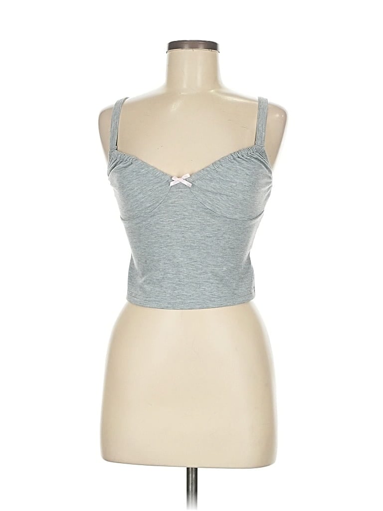 Pre-owned Shein Tank Top Gray Strapless Neckline Tops