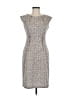 Connected Apparel 100% Polyester Animal Print Gray Cocktail Dress Size 6 - photo 1