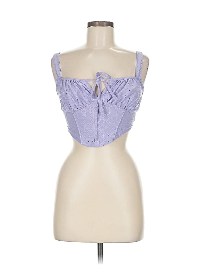 Pre-owned Shein Tank Top Purple Strapless Neckline Tops