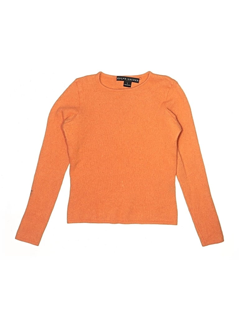 Pre-owned Polo Ralph Lauren Kids' Cashmere Pullover Sweater In Orange
