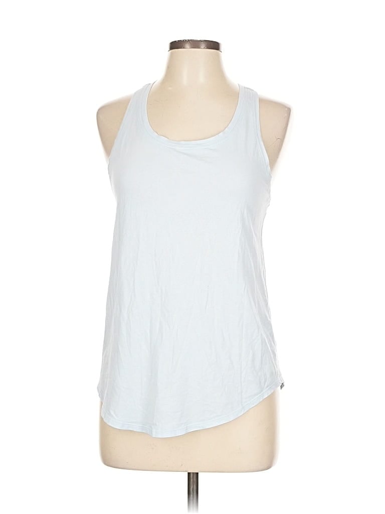 Pre-owned Lululemon Athletica Tank Top Blue Halter Neckline Tops