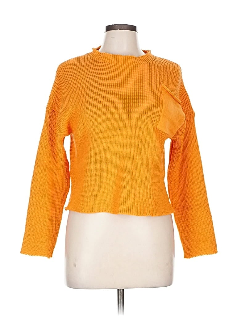 Pre-owned Unbranded Pullover Sweater In Orange