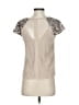 BCBGMAXAZRIA 100% Silk Tan Short Sleeve Silk Top Size XXS - photo 2