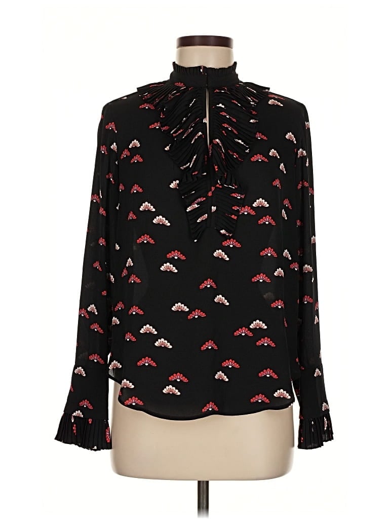 Pre-owned Ann Taylor Long Sleeve Blouse In Black