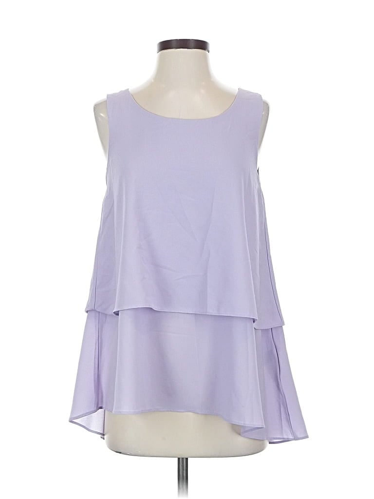 Pre-owned Simply Noelle Sleeveless Blouse In Purple