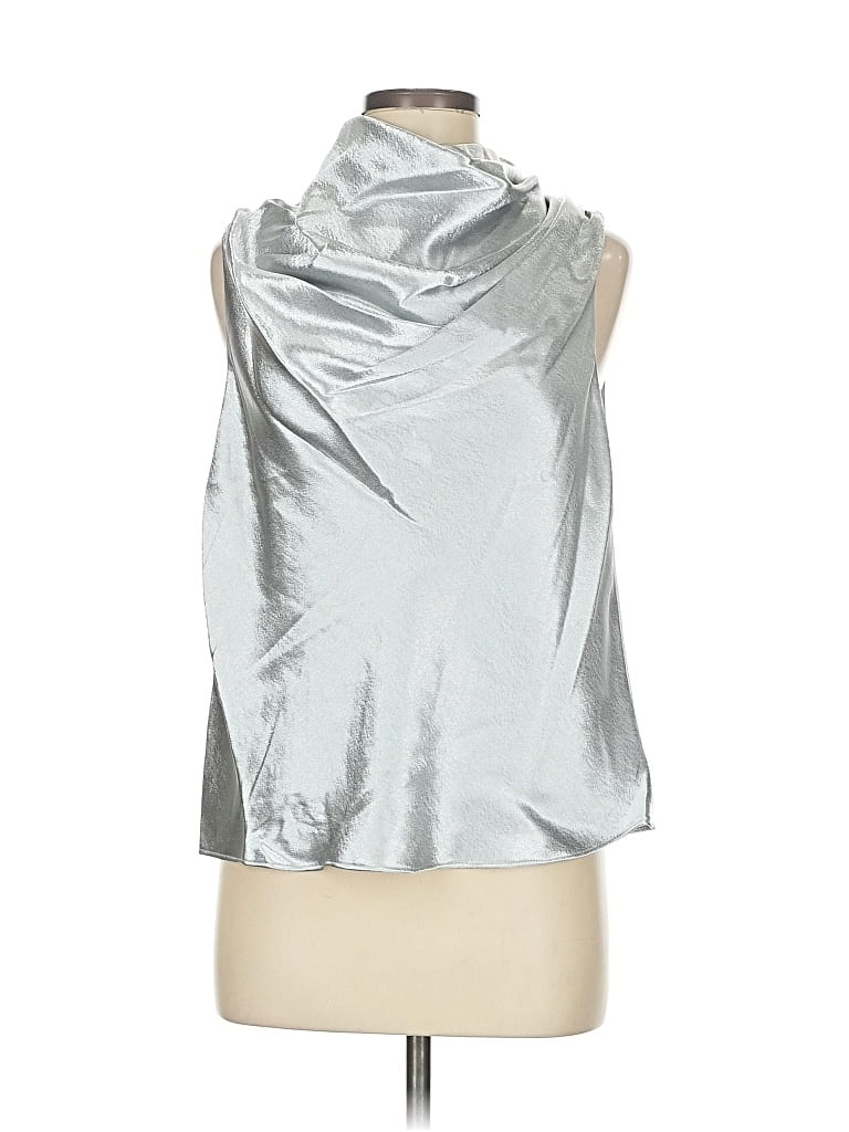 Pre-owned Aiifos Sleeveless Blouse In Silver