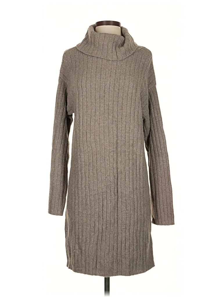 Pre-owned Abercrombie & Fitch Turtleneck Sweater In Gray