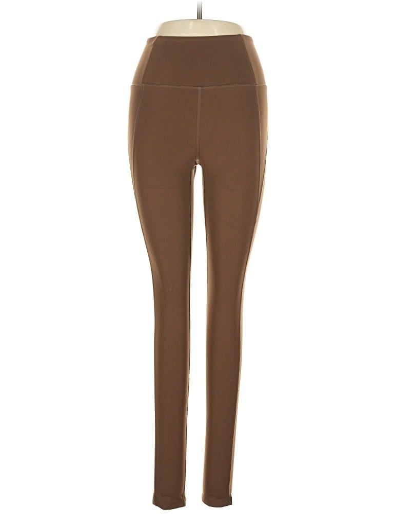 Pre-owned Girlfriend Collective Active Pants In Brown