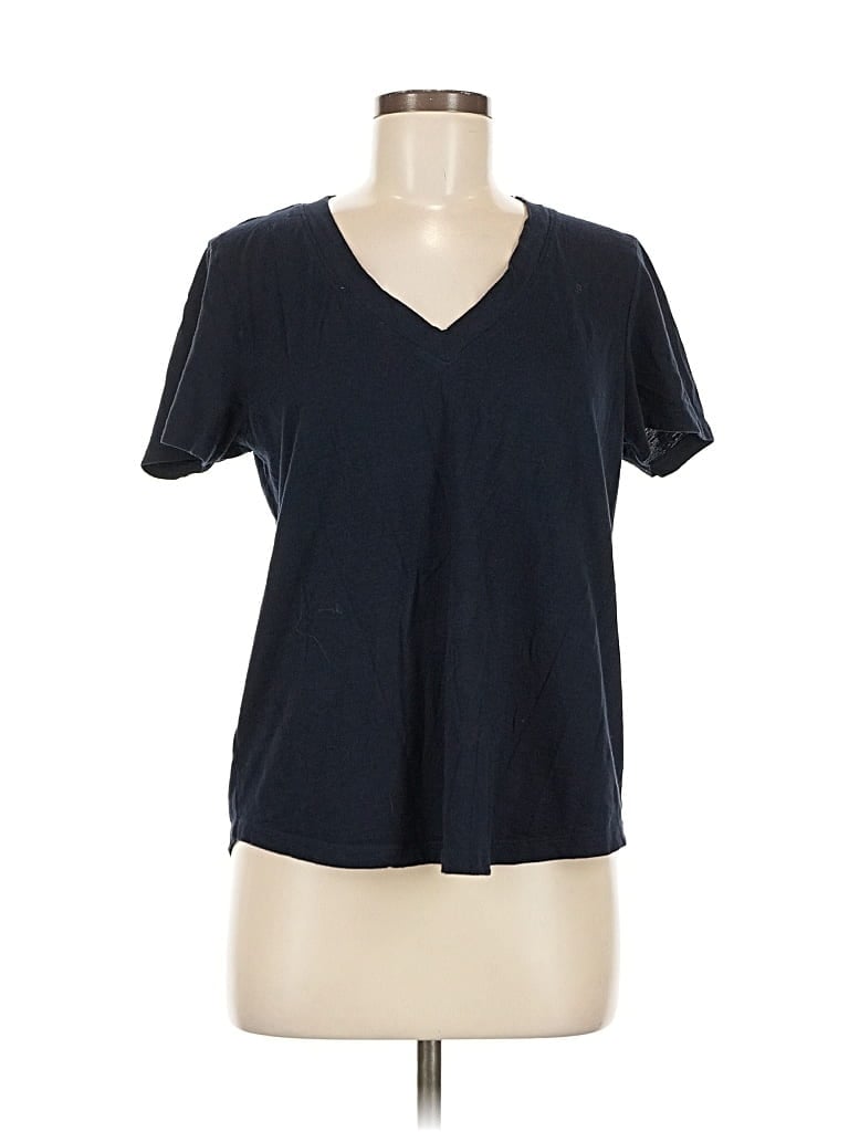 Pre-owned Ann Taylor Loft Short Sleeve T-shirt In Blue