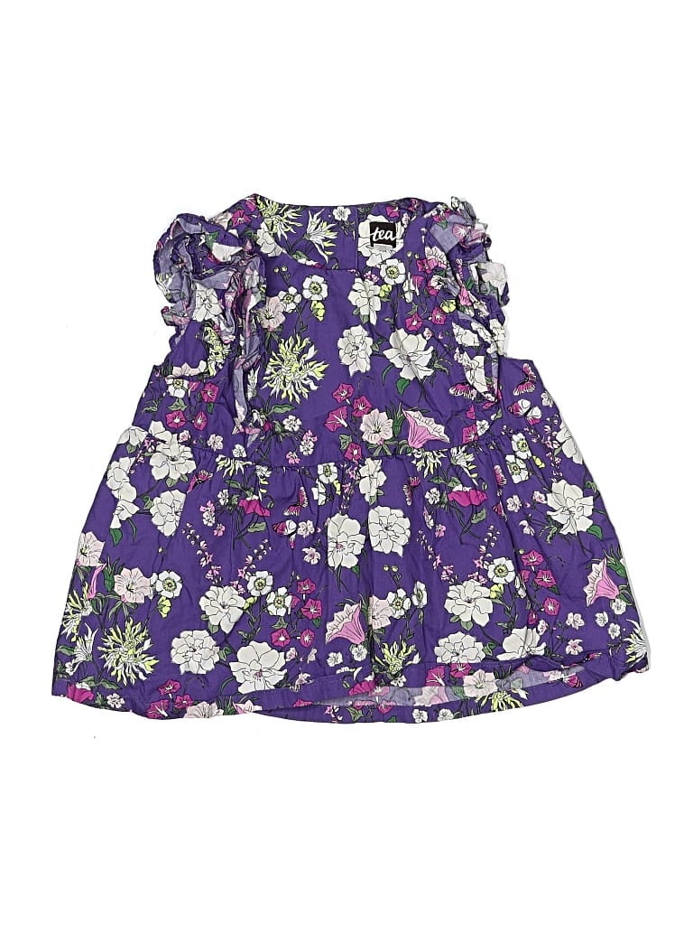 Pre-owned Tea Kids' Sleeveless Blouse In Purple