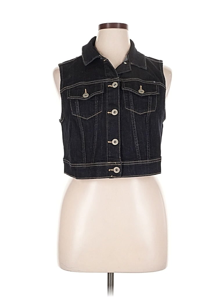 Torrid Denim Vest In Black