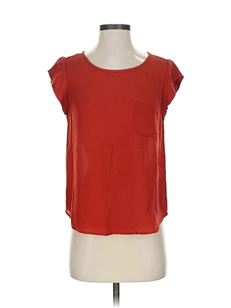 Pre-owned Joie Short Sleeve Top Red Scoop Neck Tops