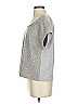 Ella Moss Metallic Silver Short Sleeve Top Size S - photo 5