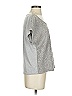 Ella Moss Metallic Silver Short Sleeve Top Size S - photo 4