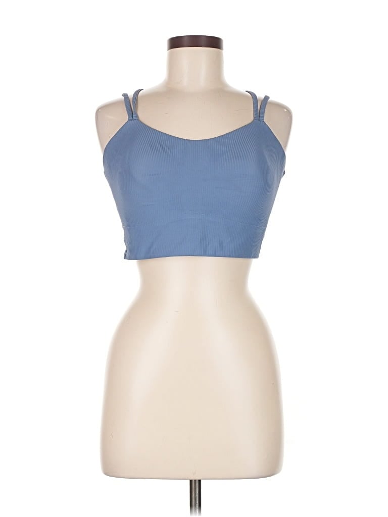 Pre-owned Lululemon Athletica Tank Top Blue Halter Neckline Tops