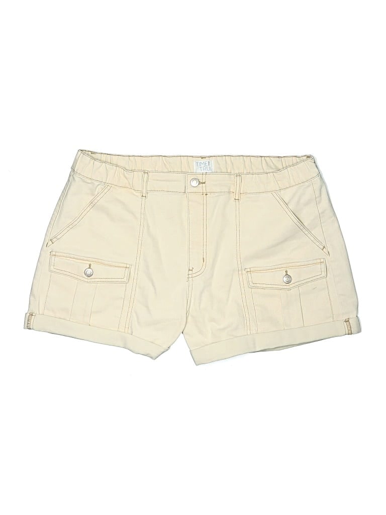 Pre-owned Time And Tru Khaki Shorts In White