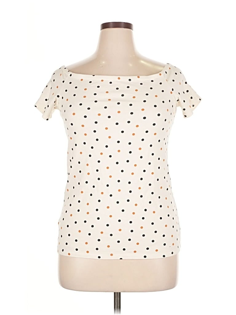 Pre-owned Ann Taylor Loft Outlet Short Sleeve T-shirt In White