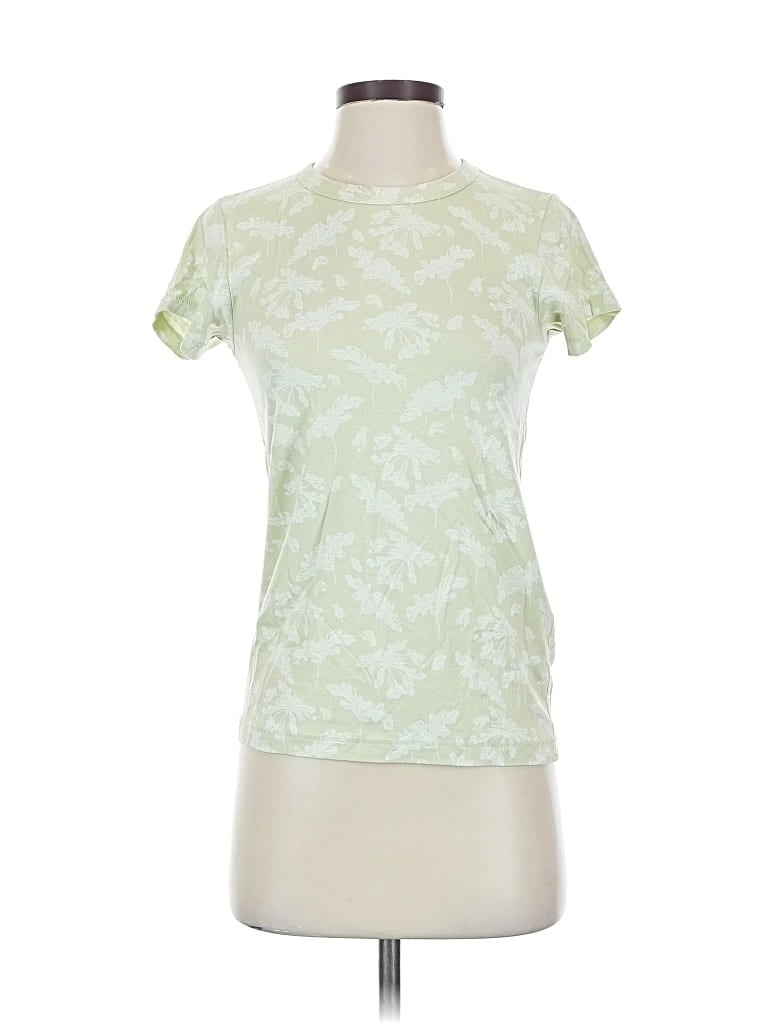 Pre-owned Rag & Bone Short Sleeve Top Green Crew Neck Tops