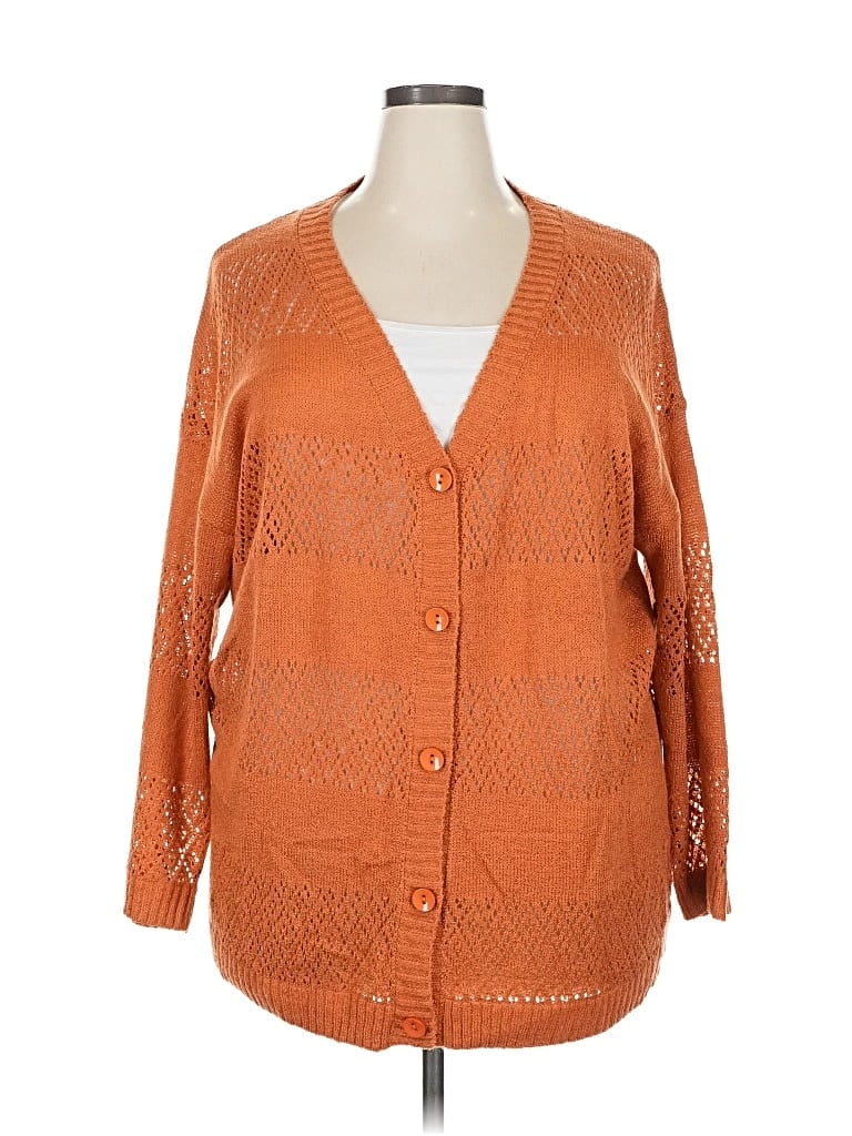 Pre-owned Bloomchic Cardigan Sweater In Orange