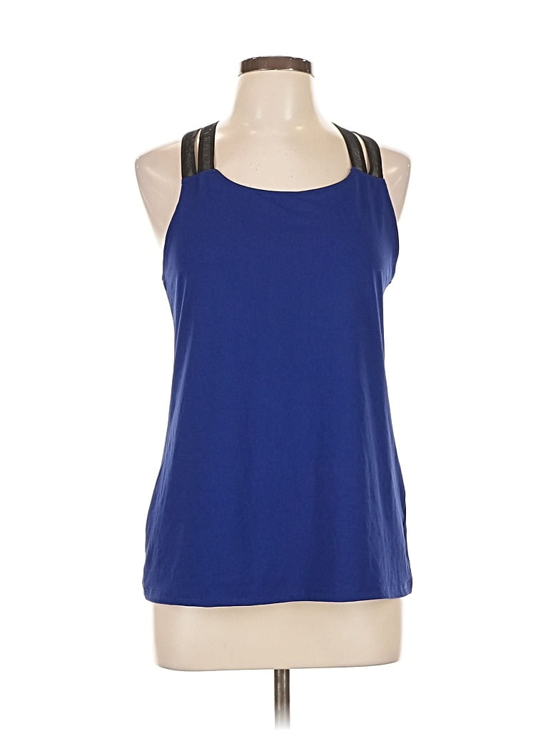 Pre-owned Fabletics Tank Top Blue Halter Neckline Tops