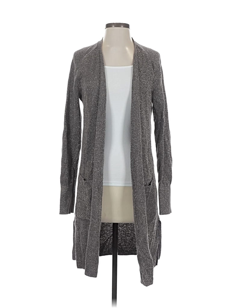 Pre-owned Ann Taylor Cardigan Sweater In Gray