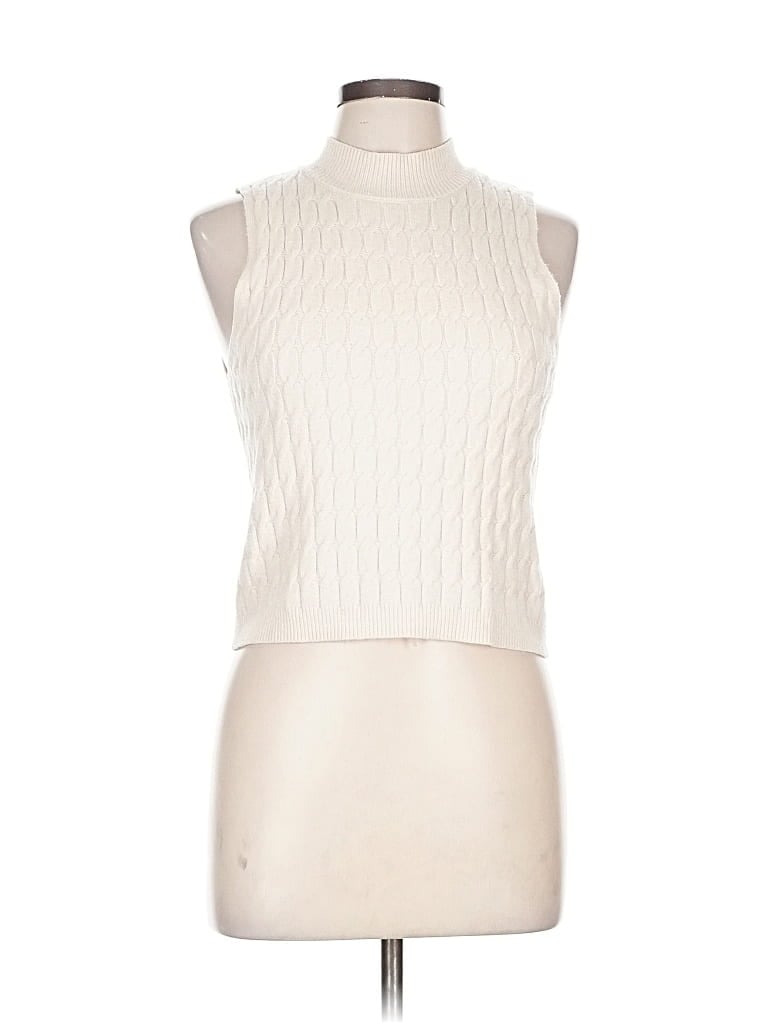 Pre-owned Blue Rain Sweater Vest In White