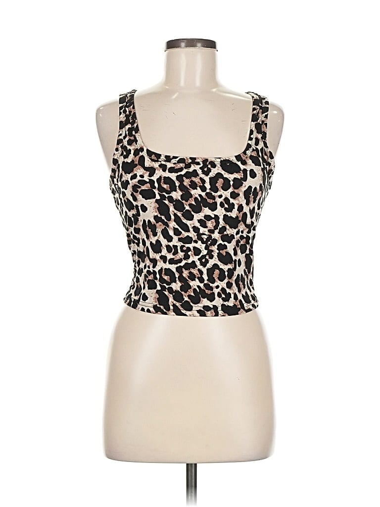 Pre-owned Shein Tank Top Brown Strapless Neckline Tops