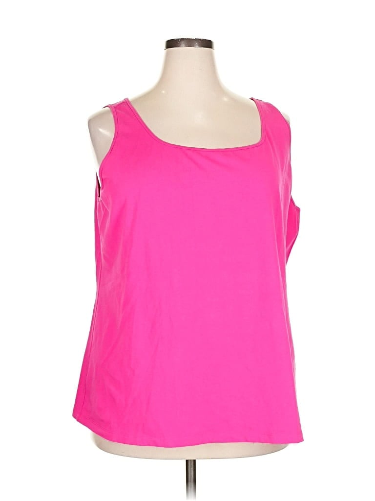 Pre-owned Nic + Zoe Tank Top Pink Strapless Neckline Tops