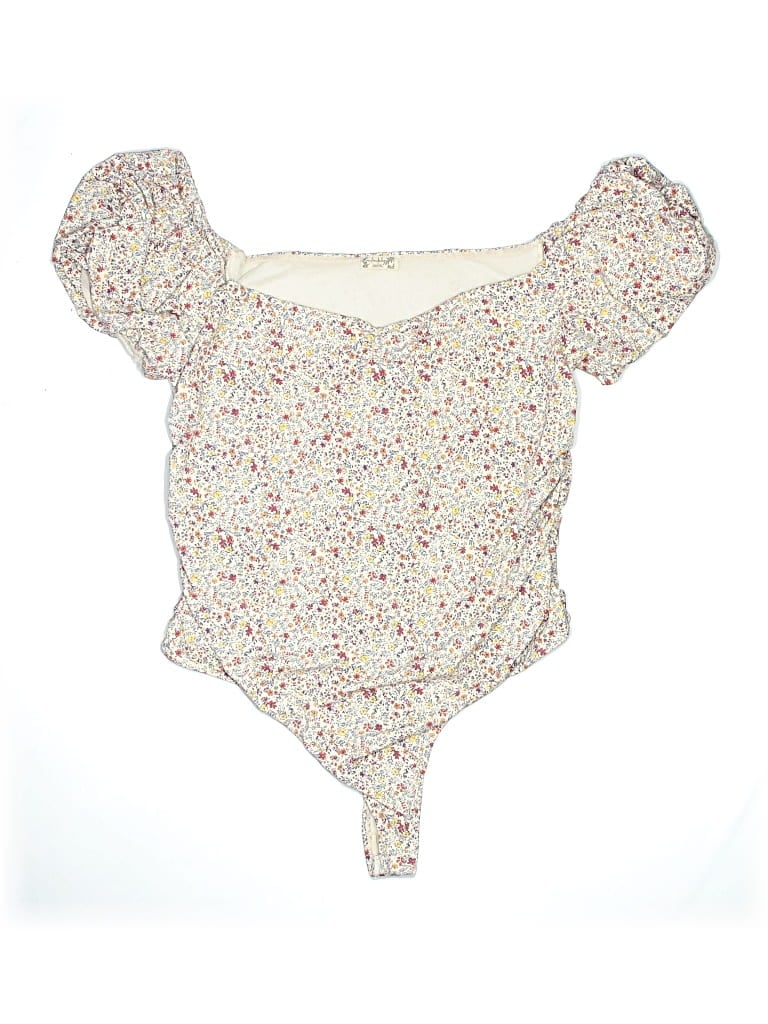 Pre-owned Intimately By Free People Bodysuit In White