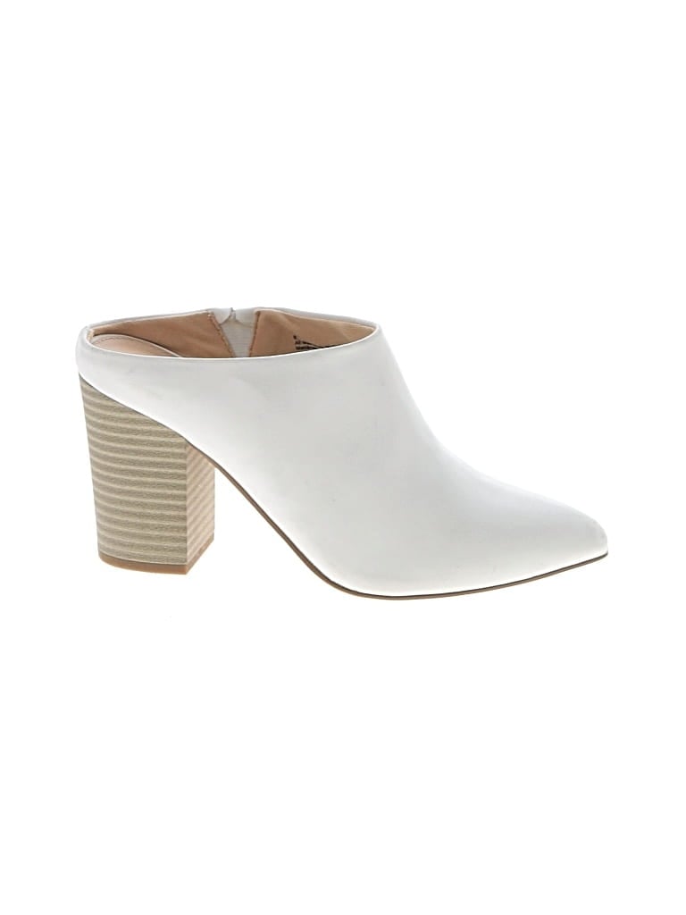 Pre-owned Express Mule/clog In White