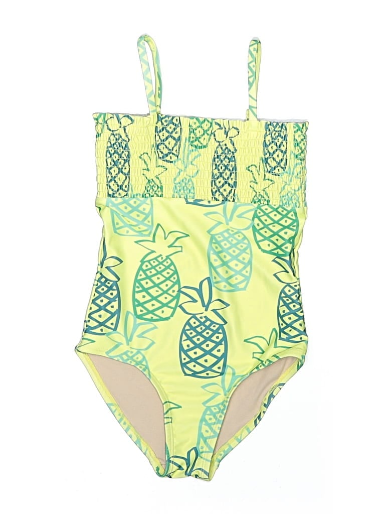 Pre-owned Tea Kids' One Piece Swimsuit In Green