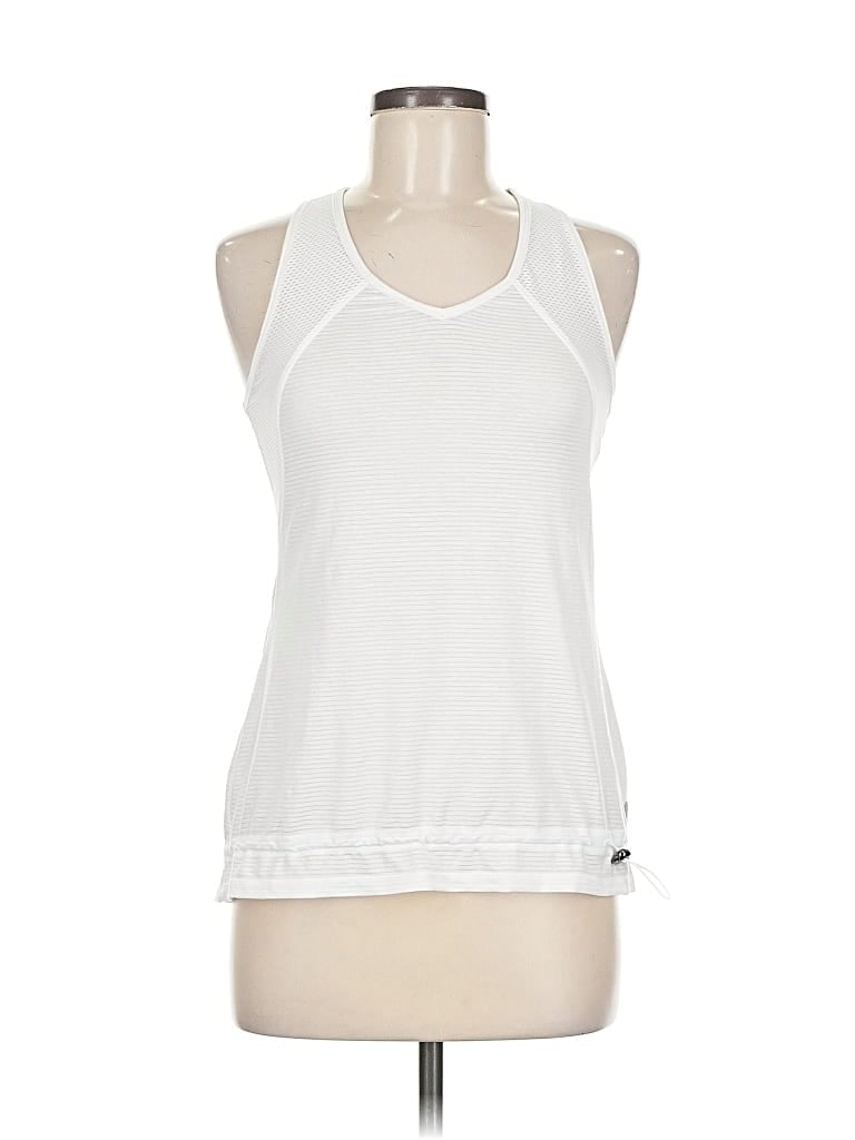 Pre-owned Lija Tank Top White Halter Neckline Tops