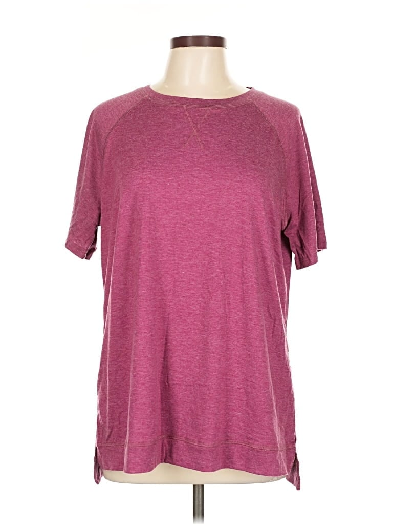 Pre-owned Unbranded Long Sleeve T-shirt In Burgundy