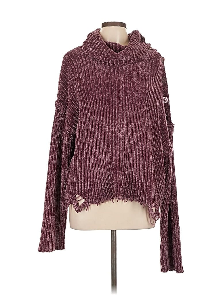 Pre-owned Wildfox Pullover Sweater In Burgundy