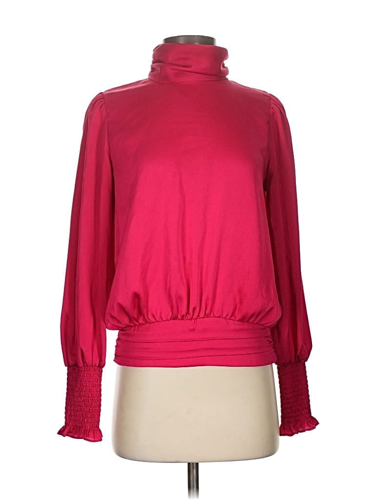 Pre-owned Allison Joy Long Sleeve Blouse In Red