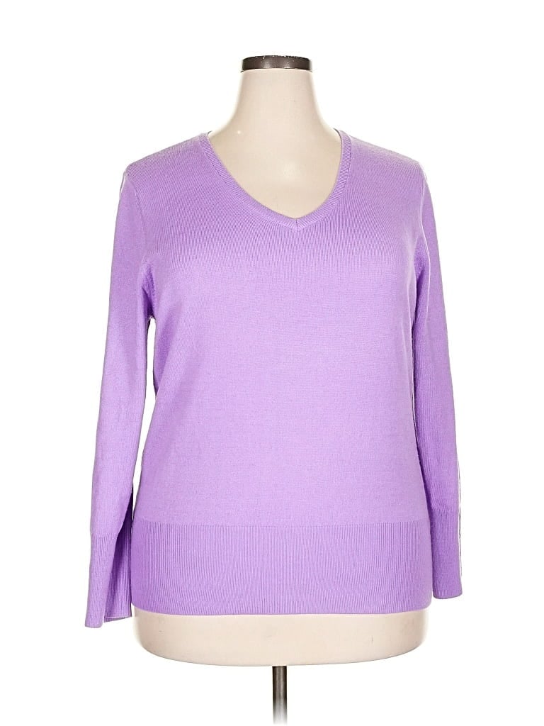 Pre-owned Jm Collection Pullover Sweater In Purple