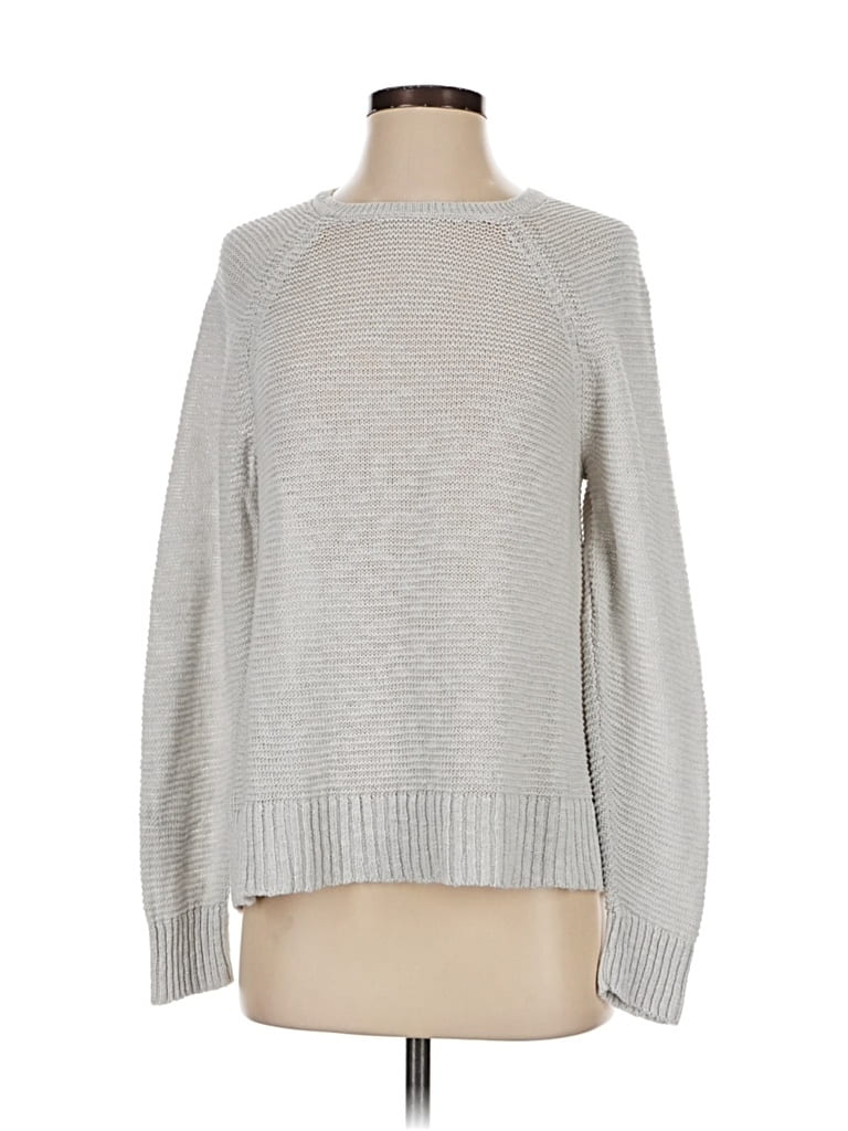Pre-owned Eileen Fisher Pullover Sweater In Silver