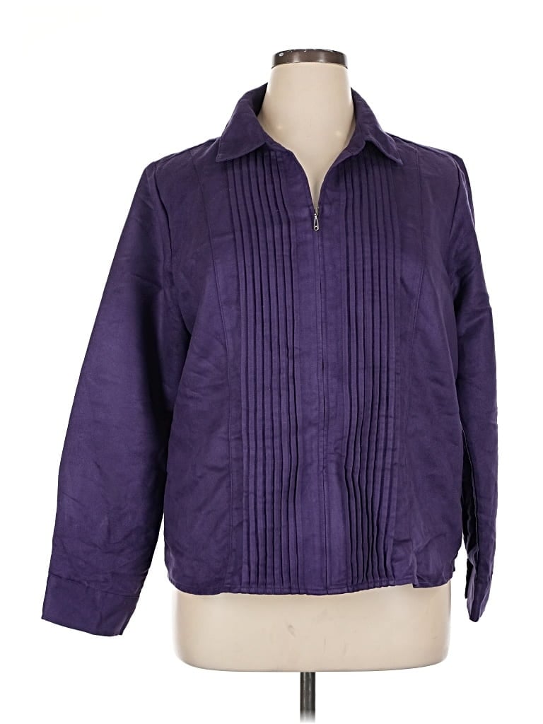 Pre-owned Christopher & Banks Jacket In Purple