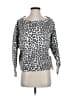 Good American 100% Cotton Animal Print Silver Pullover Sweater Size XS (0) - photo 1