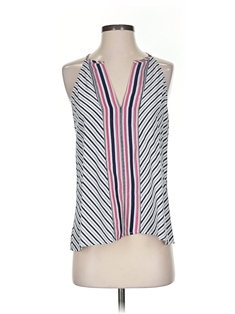 Pre-owned Joie Sleeveless Silk Top White Halter Neckline Tops